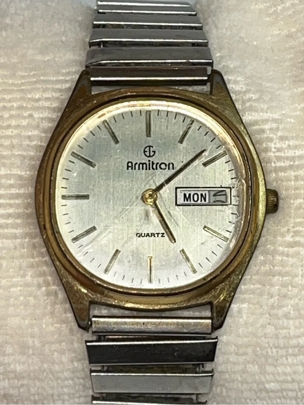 Vintage Armitron Watch (34.93mm) Case Day/Date Few Scratches - New Battery Model